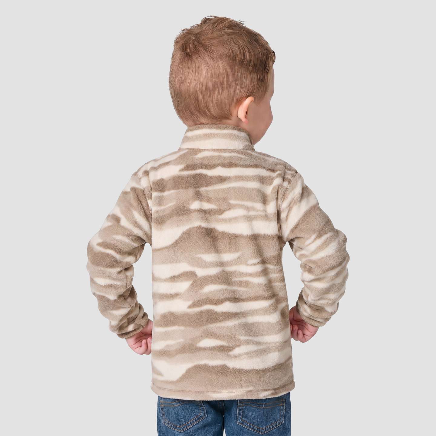 Толстовка Carhartt Long Sleeve Printed Half-Zip Fleece для мальчиков, цвет: Бежевый — фото 4