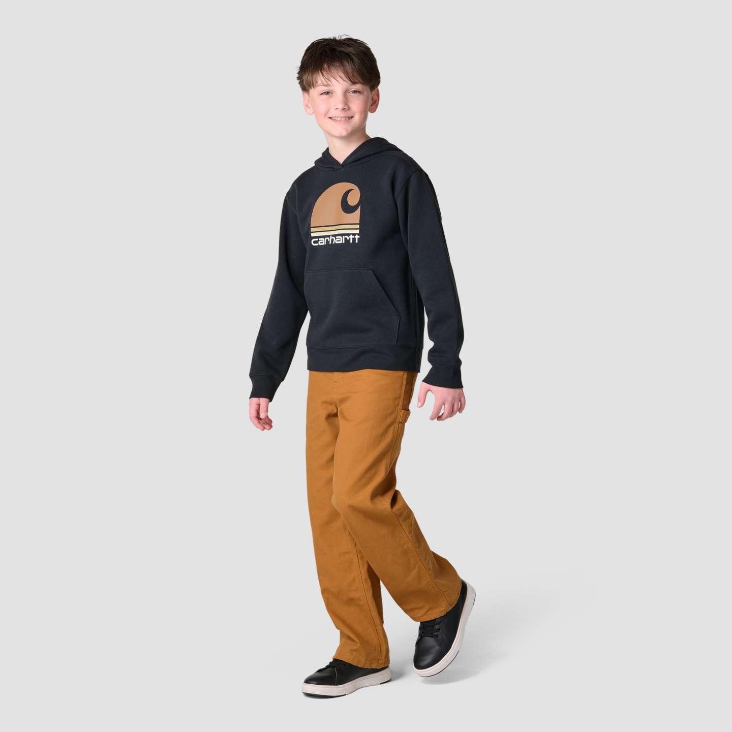Свитшот Carhartt Long Sleeve Hooded Graphic Sweatshirt для мальчиков, цвет: Чёрный — фото 6