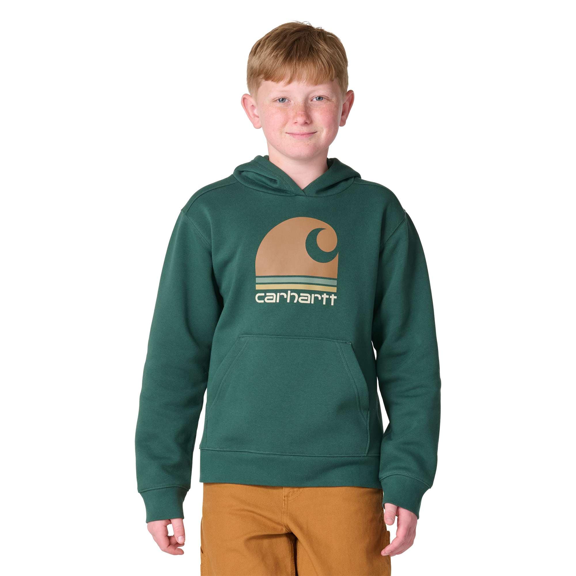 Carhartt Boys' Long Sleeve Hooded Graphic Sweatshirt (Toddler/Child/Youth)