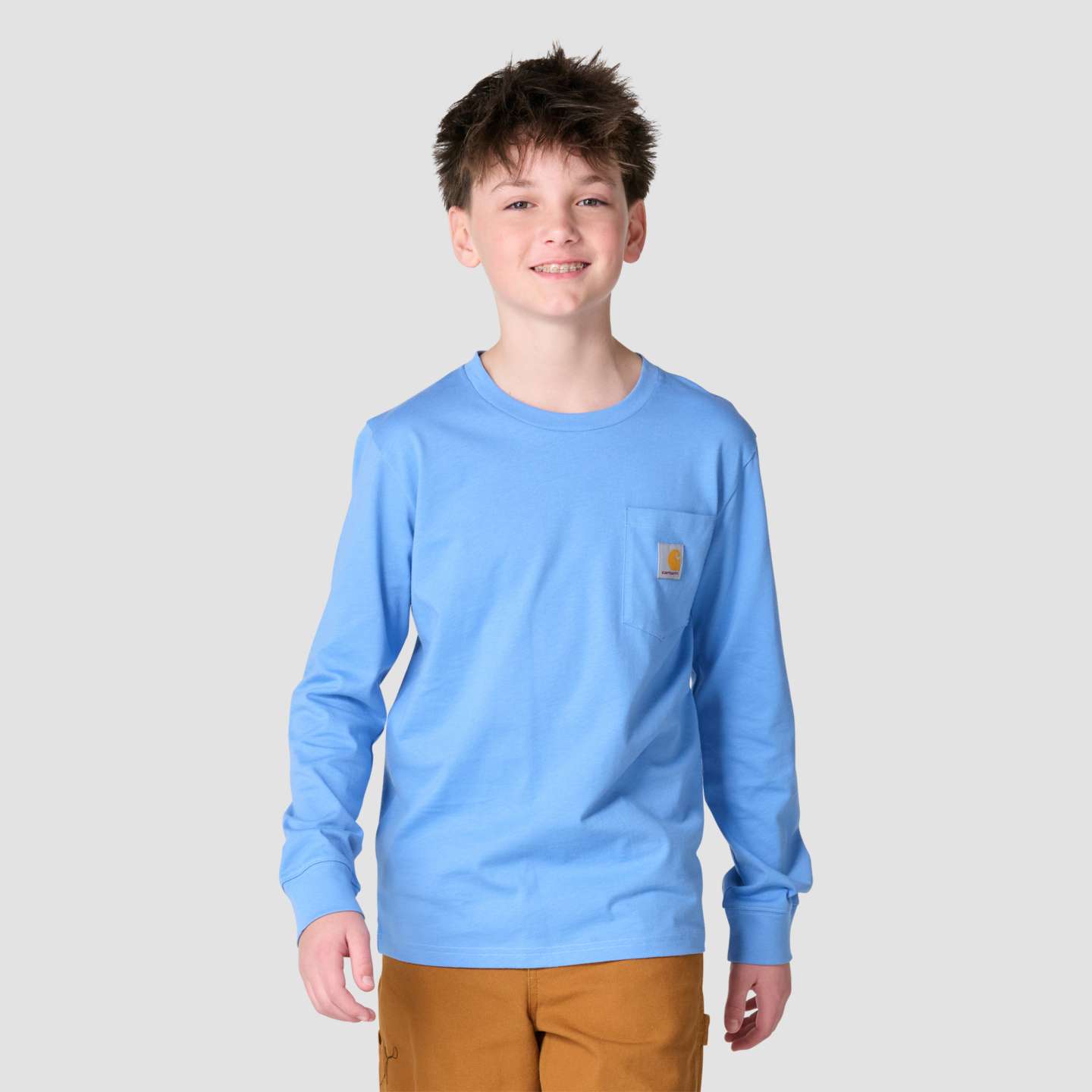 Футболка Carhartt Long Sleeve Hunting Dog для мальчиков, цвет: Ferrous — фото 3