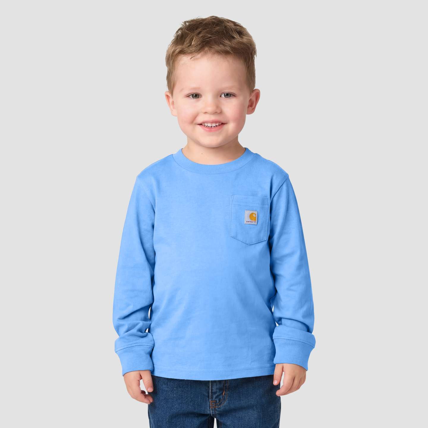 Футболка Carhartt Long Sleeve Hunting Dog для мальчиков, цвет: Ferrous — фото 4