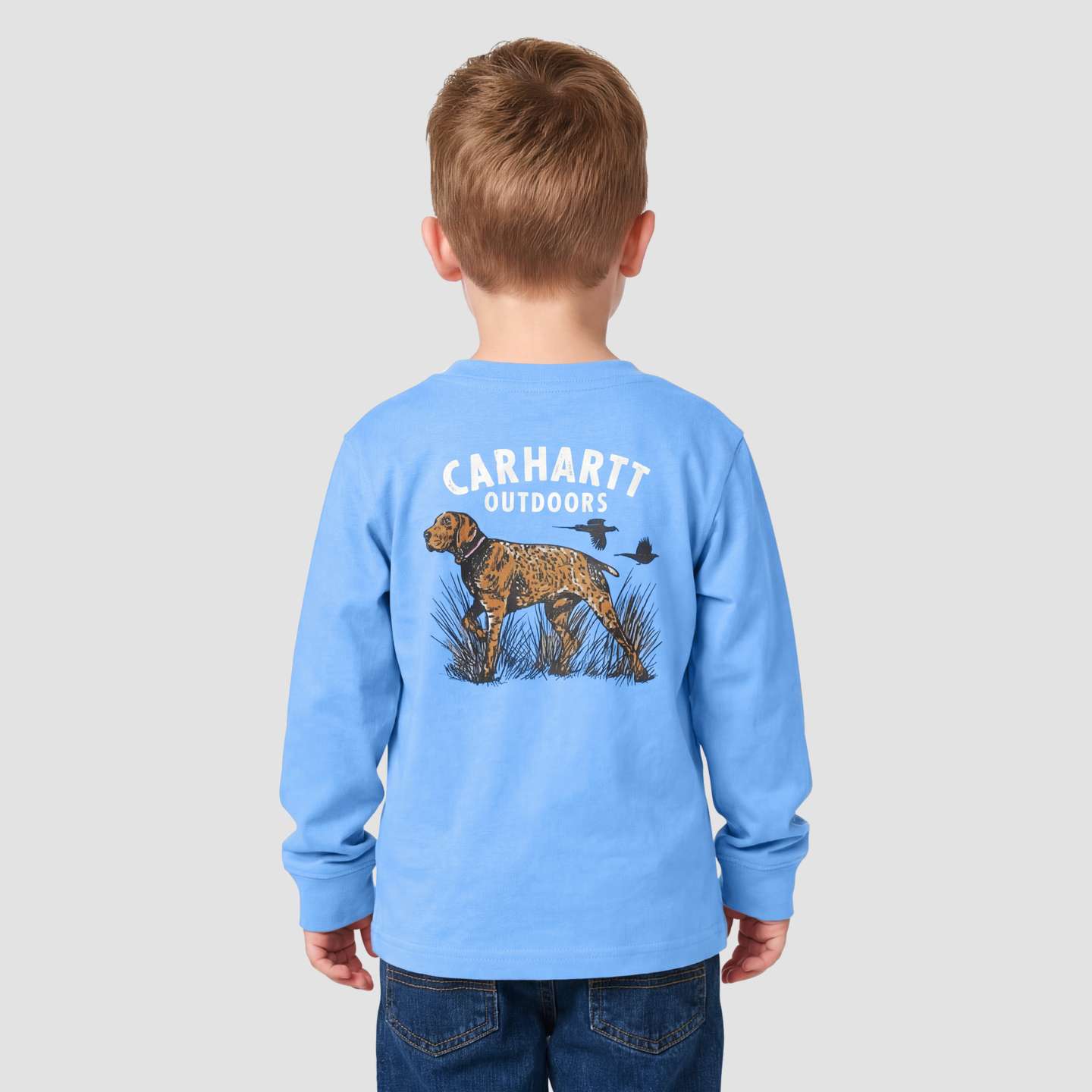 Футболка Carhartt Long Sleeve Hunting Dog для мальчиков, цвет: Ferrous — фото 2