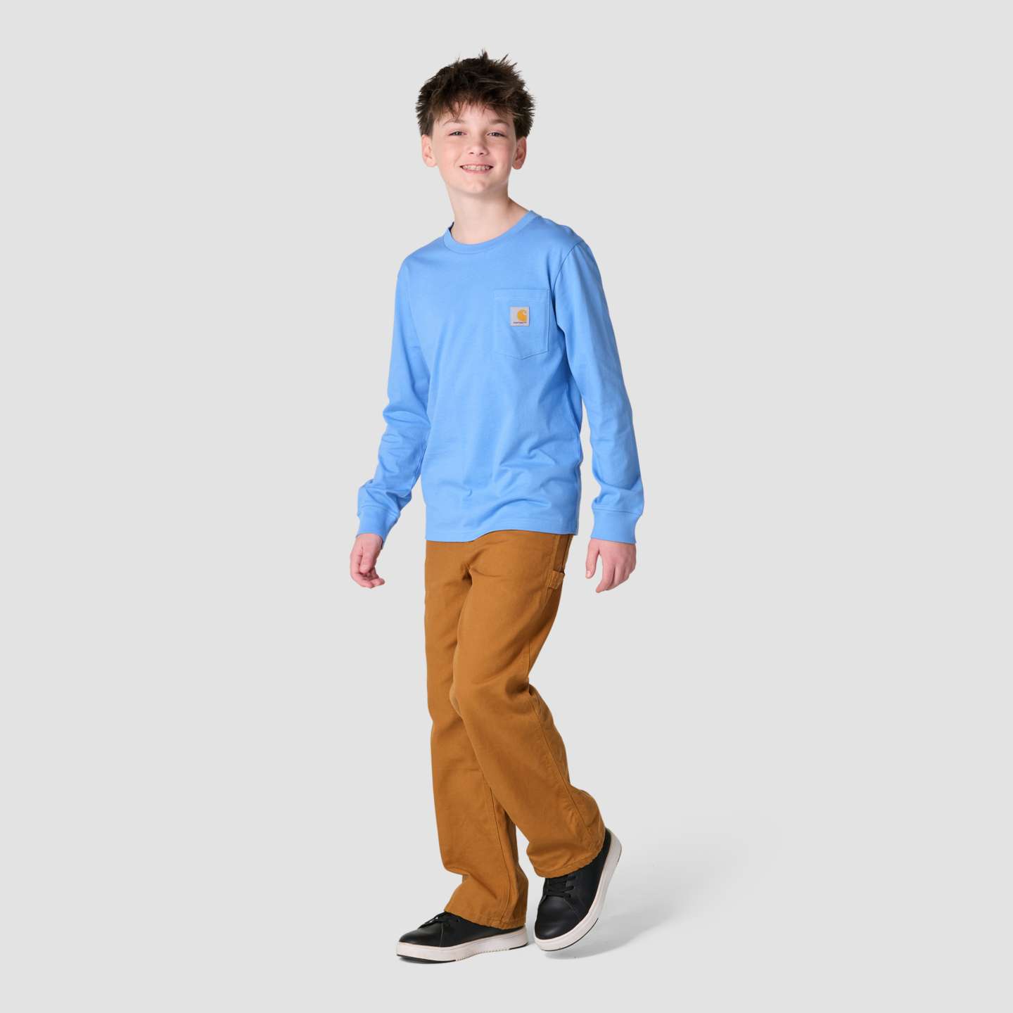 Футболка Carhartt Long Sleeve Hunting Dog для мальчиков, цвет: Ferrous — фото 8