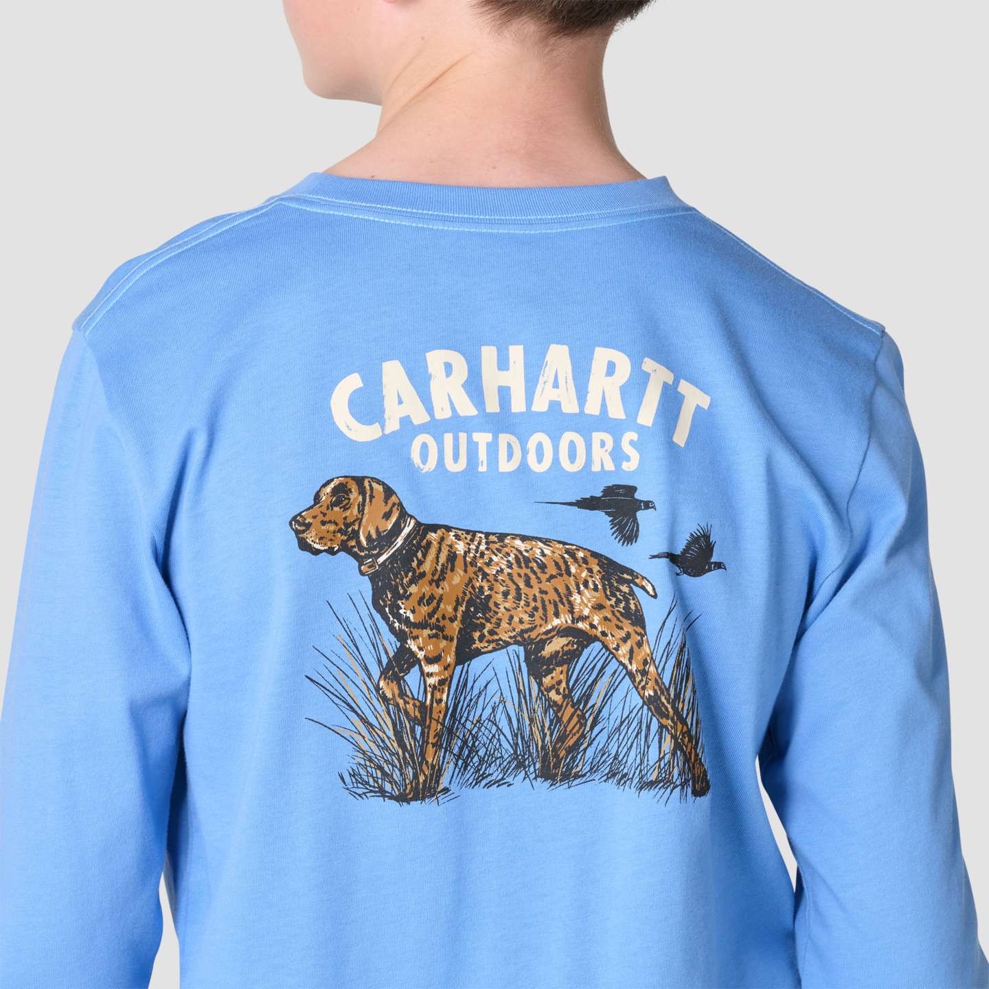 Футболка Carhartt Long Sleeve Hunting Dog для мальчиков, цвет: Ferrous — фото 6