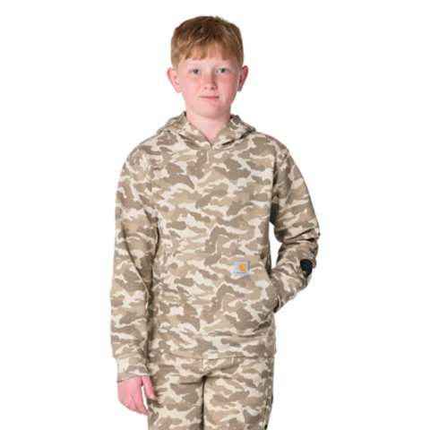 Детские худи Carhartt Boys' Long Sleeve Hooded Camo Print Sweatshirt (Child/Youth)