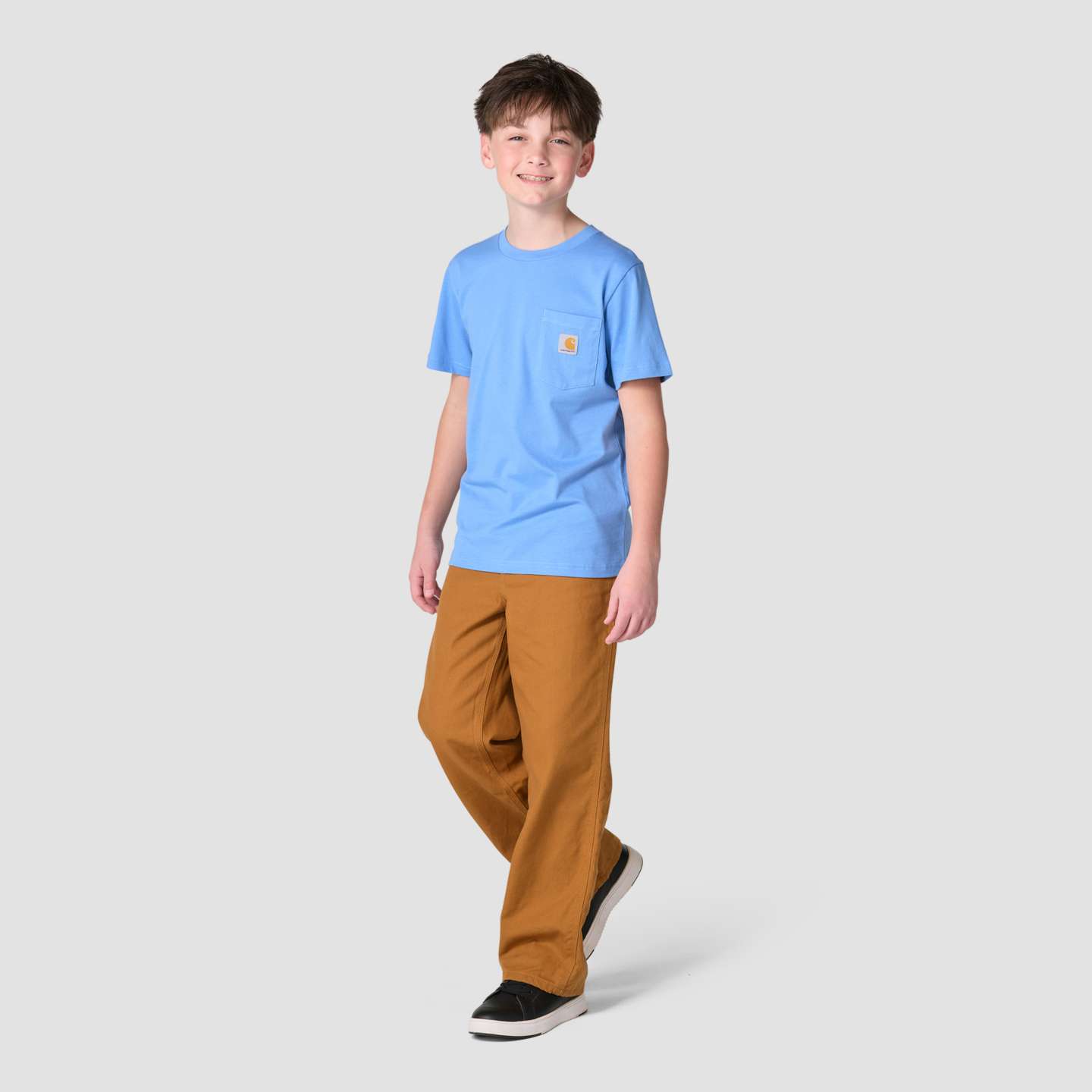 Футболка Carhartt Short Sleeve Truck Pocket для мальчиков, цвет: Ferrous — фото 3