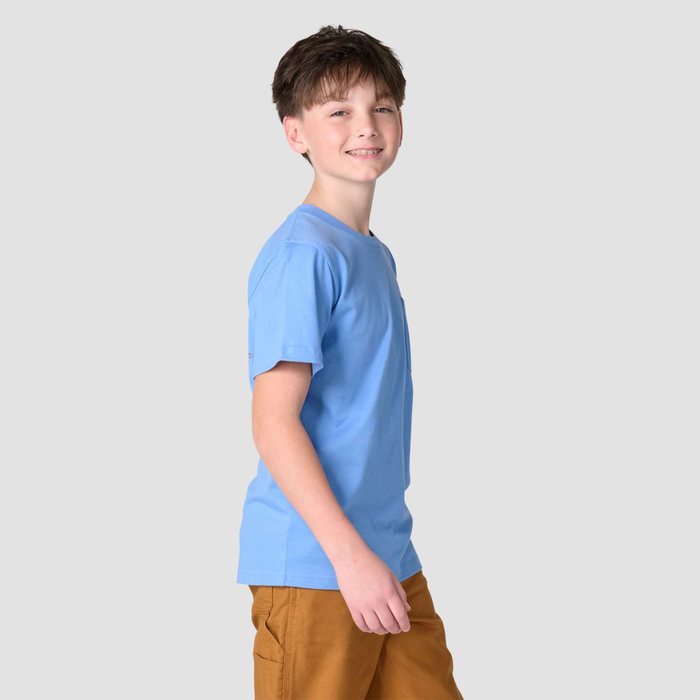 Футболка Carhartt Short Sleeve Truck Pocket для мальчиков, цвет: Ferrous — фото 4
