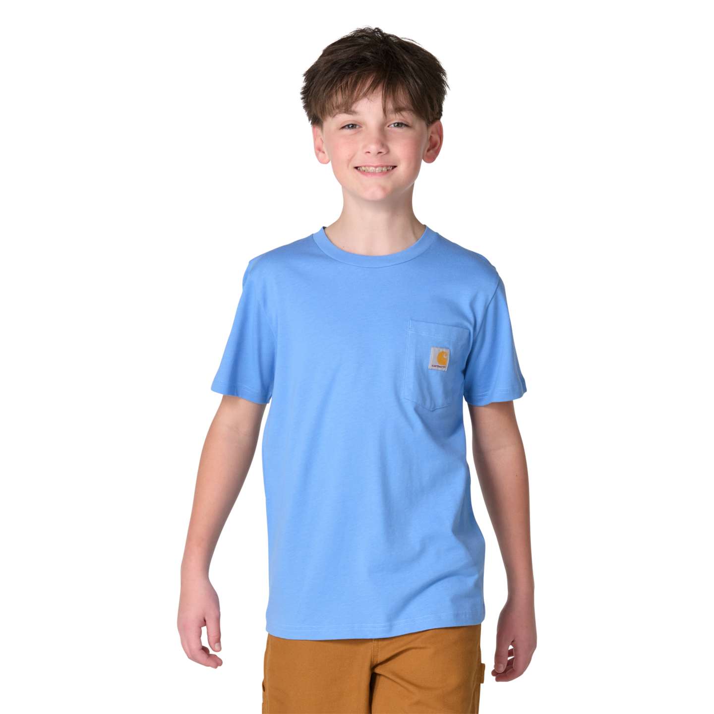 Футболка Carhartt Short Sleeve Truck Pocket для мальчиков, цвет: Ferrous — фото 2