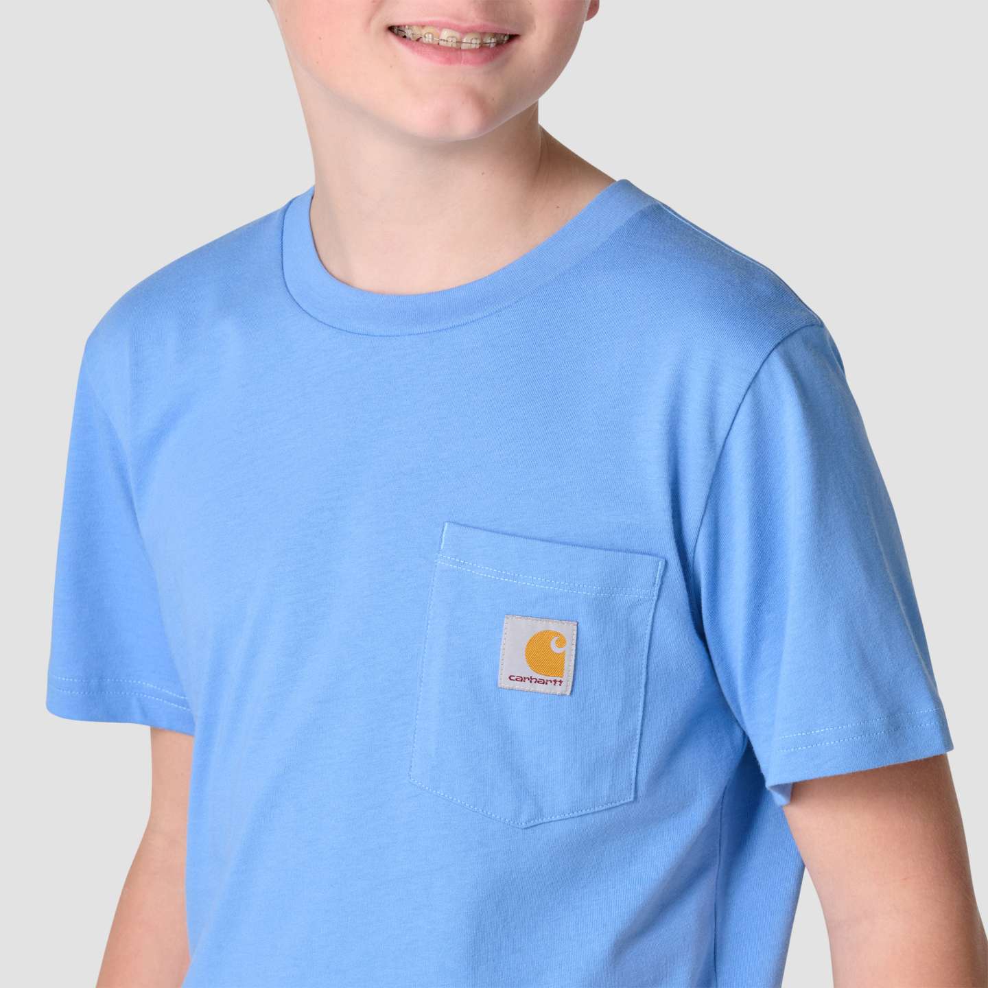 Футболка Carhartt Short Sleeve Truck Pocket для мальчиков, цвет: Ferrous — фото 6
