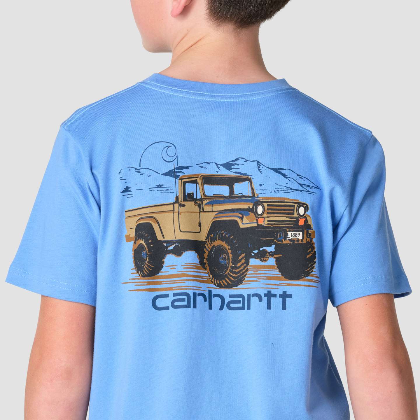 Футболка Carhartt Short Sleeve Truck Pocket для мальчиков, цвет: Ferrous — фото 5
