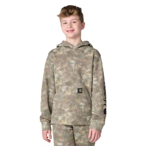 Детские худи Carhartt Boys' Long Sleeve Hooded Faded Camo Printed Sweatshirt (Child/Youth)
