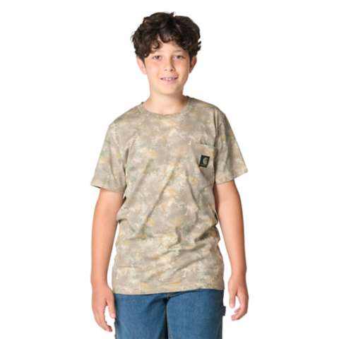 Детские футболки Carhartt Boys' Short Sleeve Faded Camo Pocket T-Shirt (Toddler/Child/Youth)
