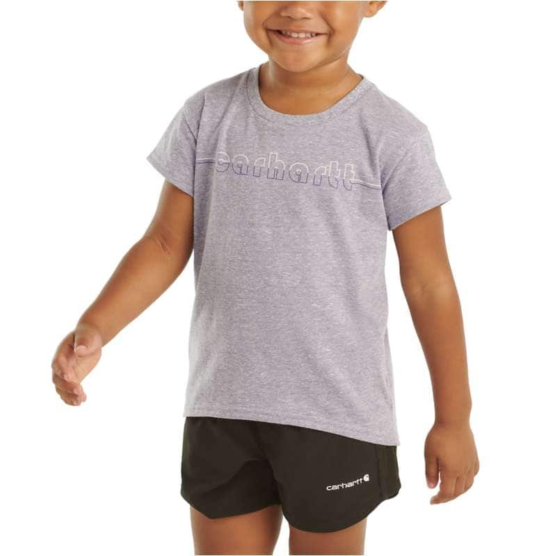 Carhartt  Lavender Mist Heather Girls' Short-Sleeve Logo T-Shirt (Toddler/Child/Youth)