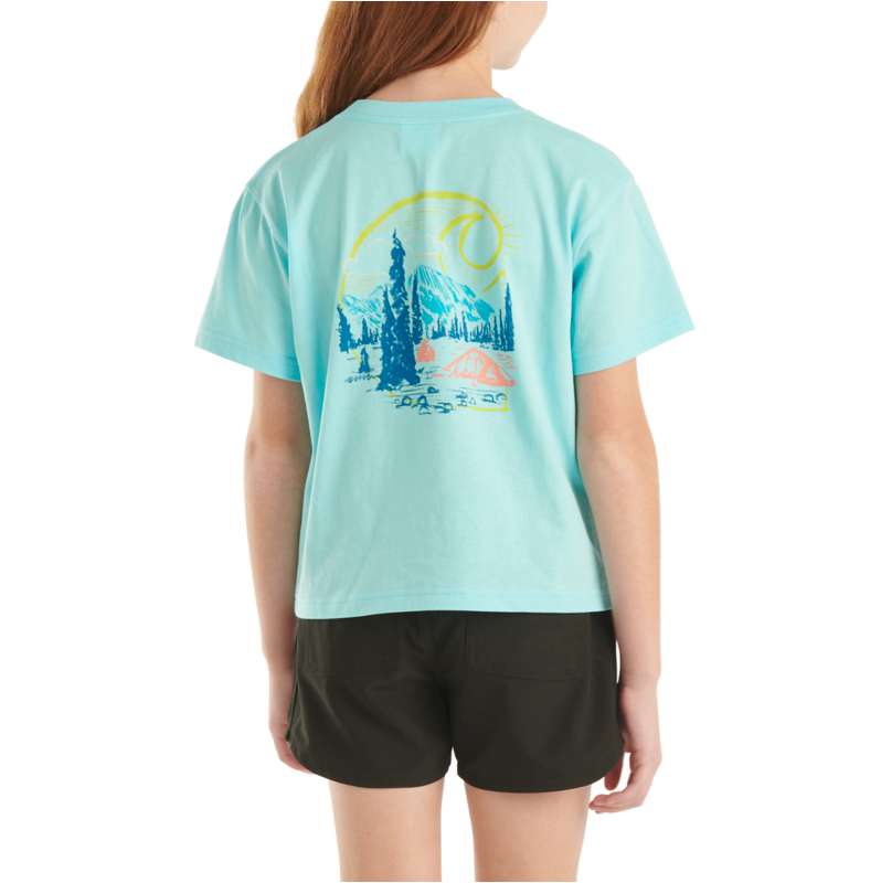 Carhartt  Gulf Blue Girls' Short-Sleeve Camping Pocket T-Shirt (Child/Youth)