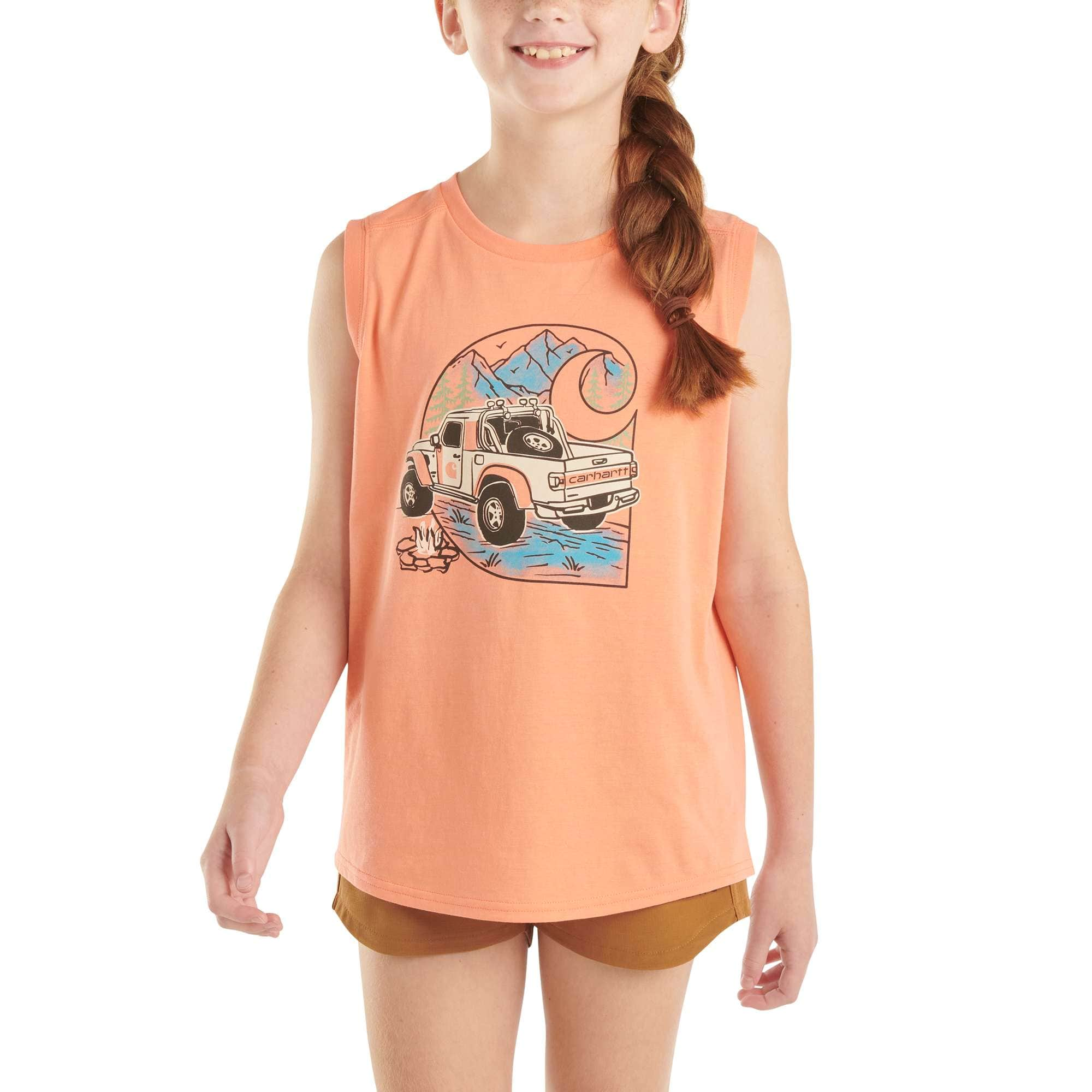 Additional thumbnail 1 of Girls' Sleeveless Off-Road T-Shirt (Toddler/Child/Youth)