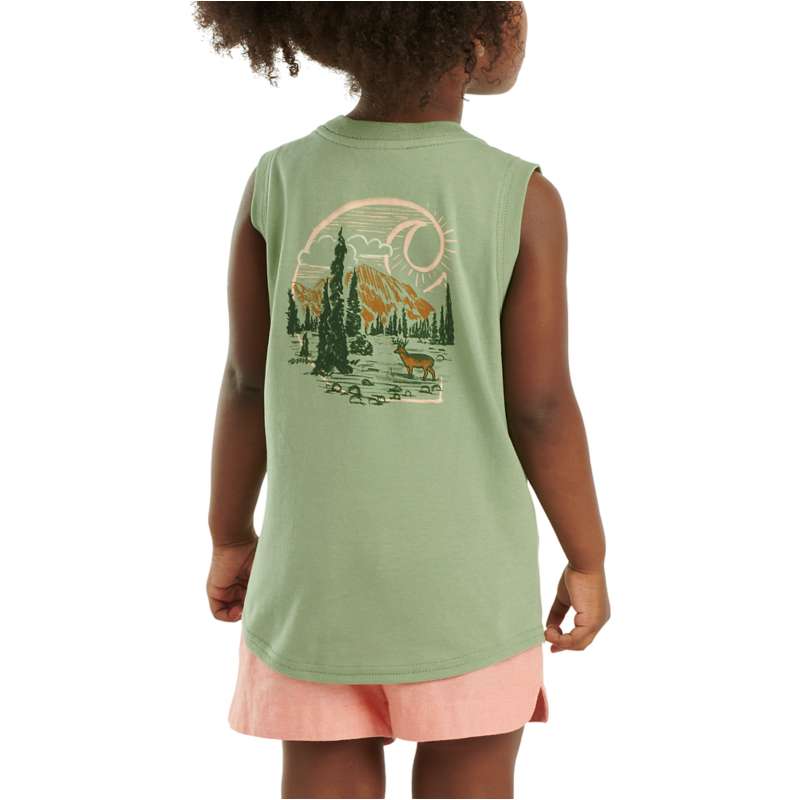 Carhartt  Loden Frost Girls' Sleeveless Outdoor T-Shirt (Toddler/Child/Youth)