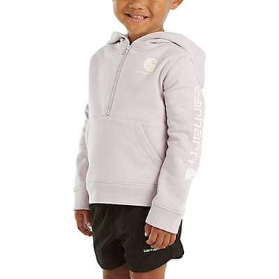 Carhartt Infant girl,toddler girl Lavender Girls' Long Sleeve Half-Zip Hooded Sweatshirt (Infant/Toddler)