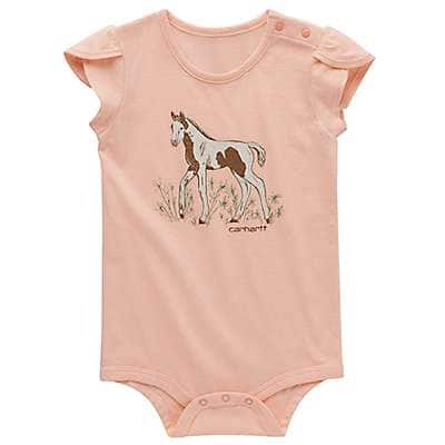 Carhartt Infant girl Tropical Peach Girls' Petal Sleeve Foal Bodysuit (Infant)