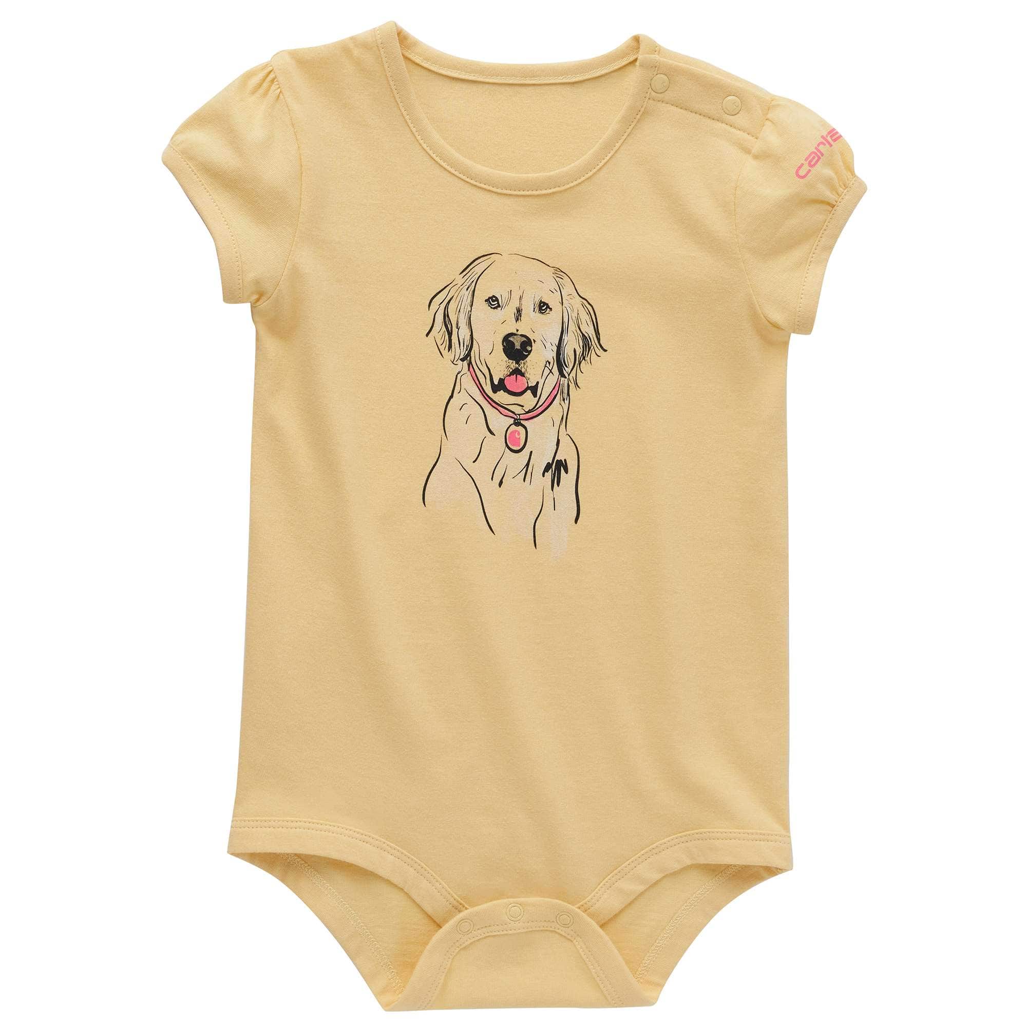 Girls' Short-Sleeve Dog Bodysuit (Infant)