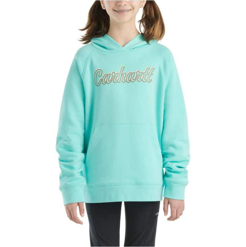 Carhartt  Gulf Blue Girls' Long Sleeve Raglan Sweatshirt (Toddler/Child/Youth)