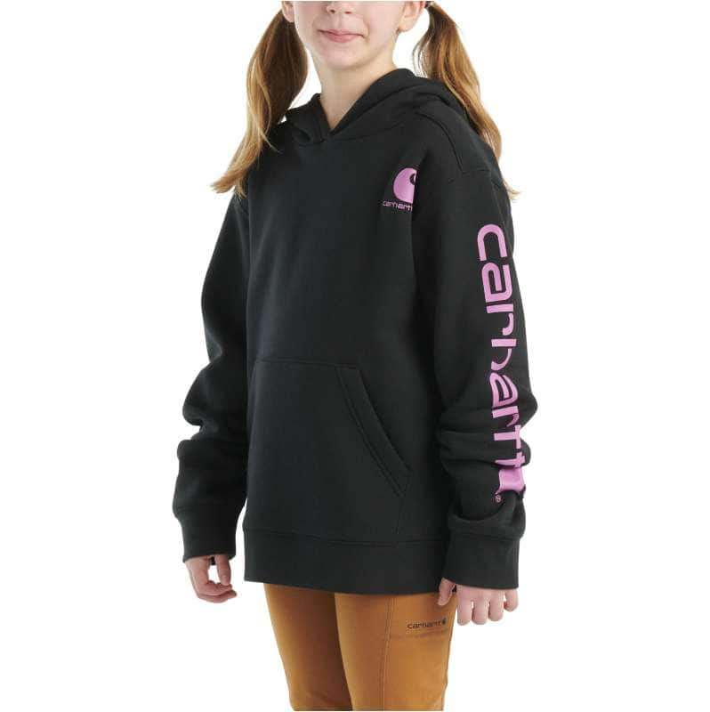 Carhartt  Black Girls' Long-Sleeve Graphic Sweatshirt (Child/Youth)