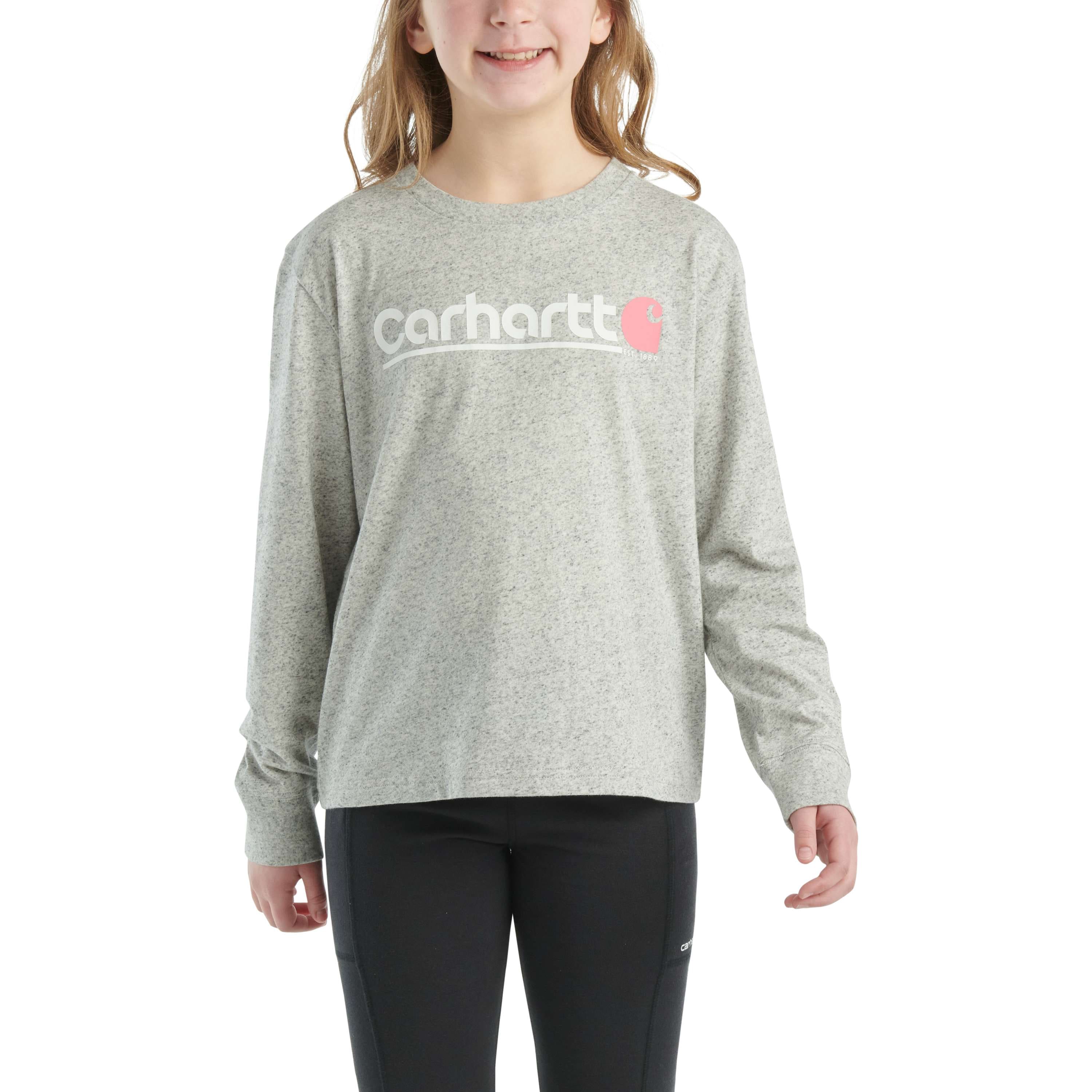 Additional thumbnail 1 of Girls' Long-Sleeve Core Logo T-Shirt (Toddler/Child/Youth)