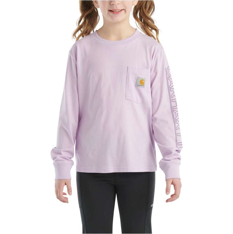 Carhartt  Violet Haze Girls' Long-Sleeve Graphic Pocket T-Shirt (Toddler/Child/Youth)