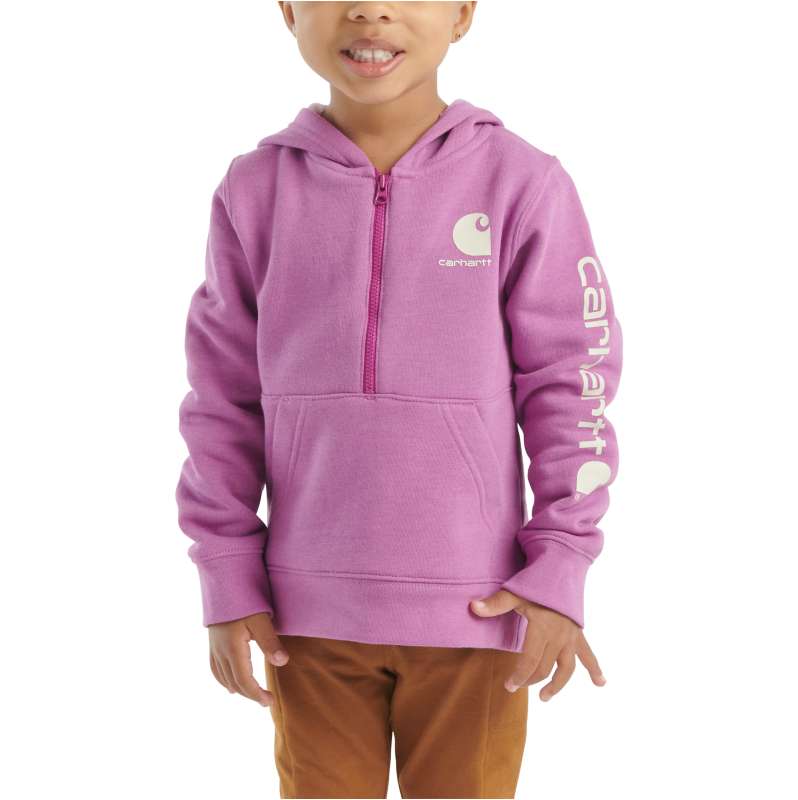 Carhartt  Cherry Bloom Girls' Long-Sleeve Half-Zip Sweatshirt (Infant)