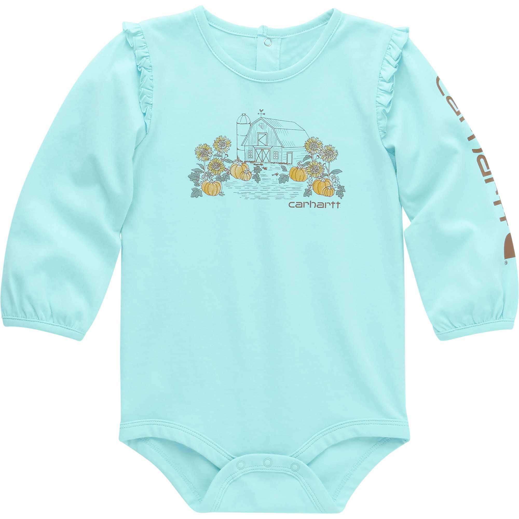 Carhartt Girls' Long-Sleeve Farm Bodysuit (Infant)