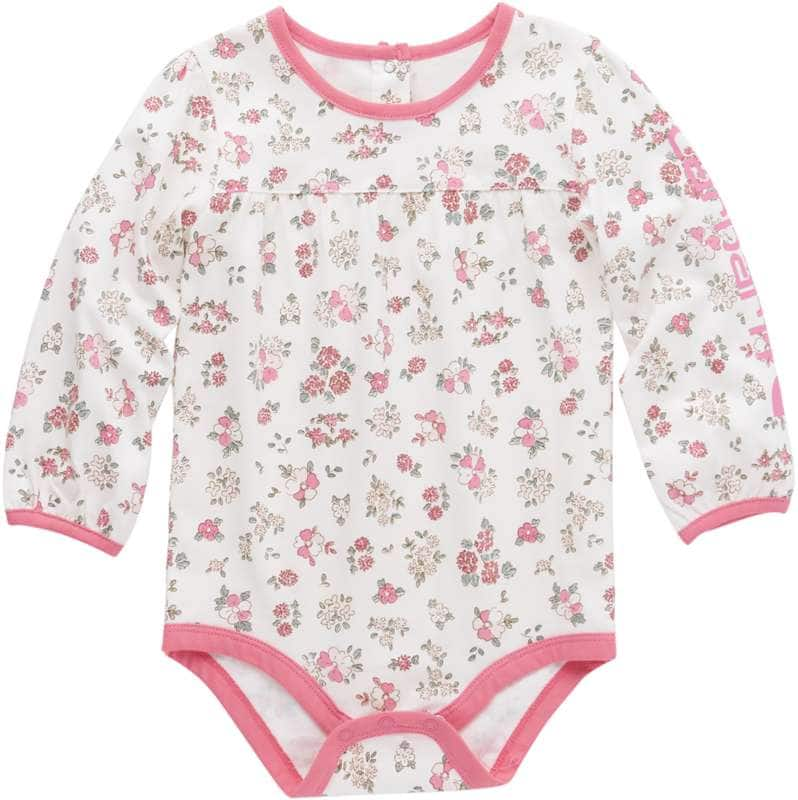 Carhartt  Malt Girls' Long-Sleeve Floral Bodysuit (Infant)