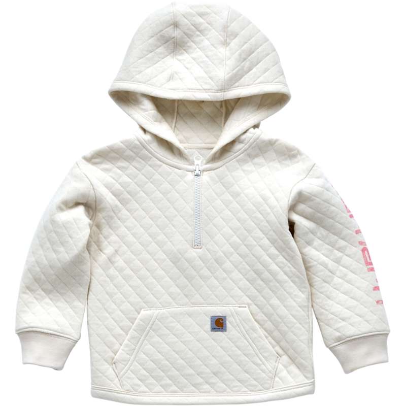 Carhartt  Chalk Long Sleeve Quilted Jersey Half-Zip Sweatshirt (Infant/Toddler)