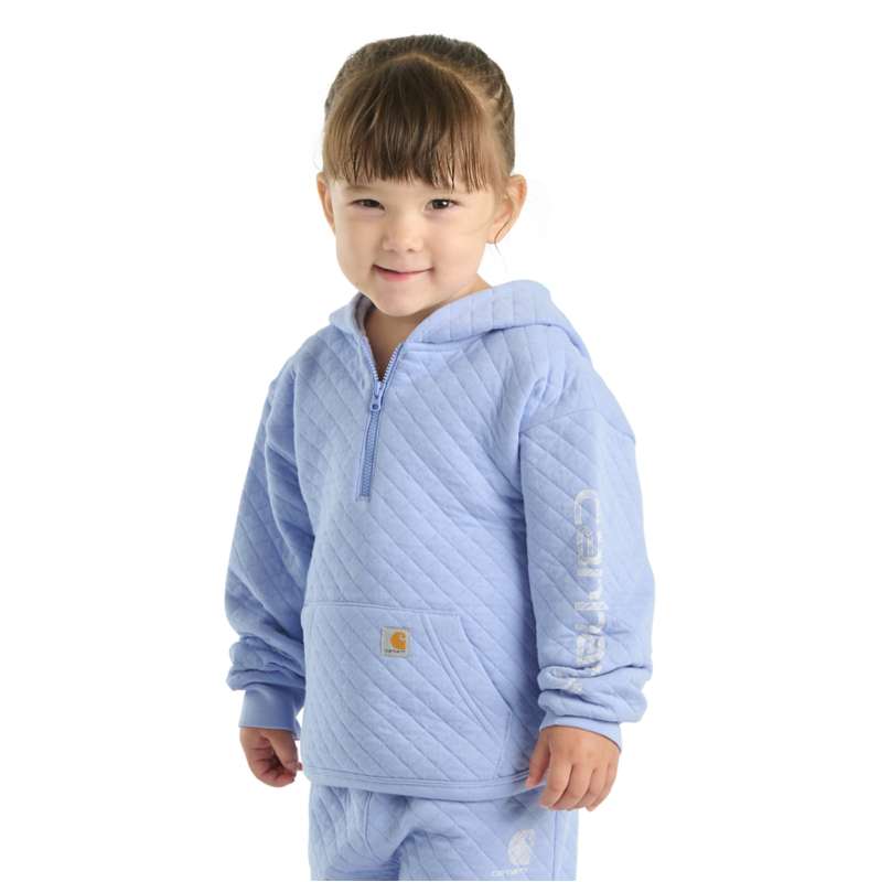 Carhartt  Fresh Lavender Long Sleeve Quilted Jersey Half-Zip Sweatshirt (Infant/Toddler)