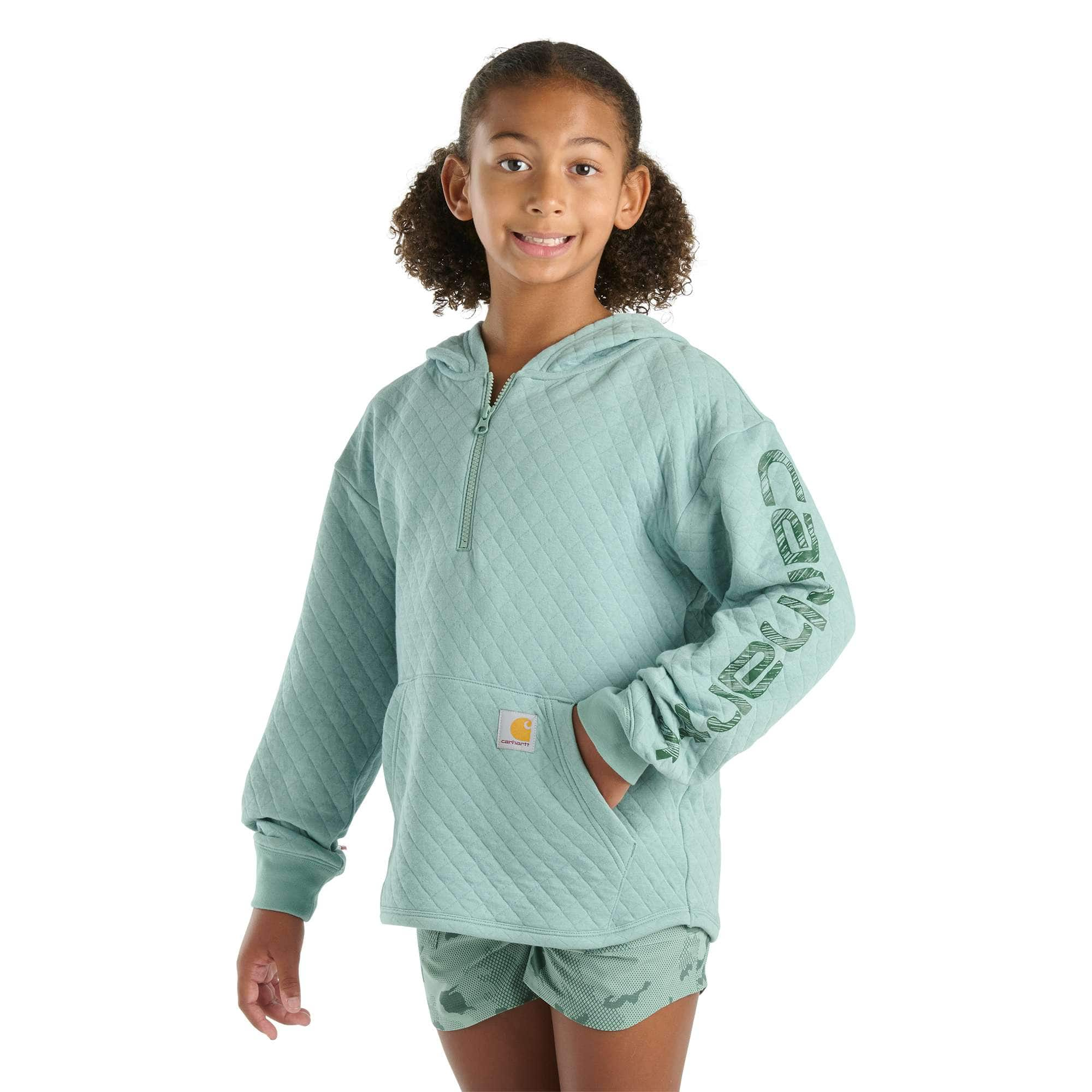 Additional thumbnail 1 of Girls' Long Sleeve Quilted Graphic Sweatshirt (Child/Youth)