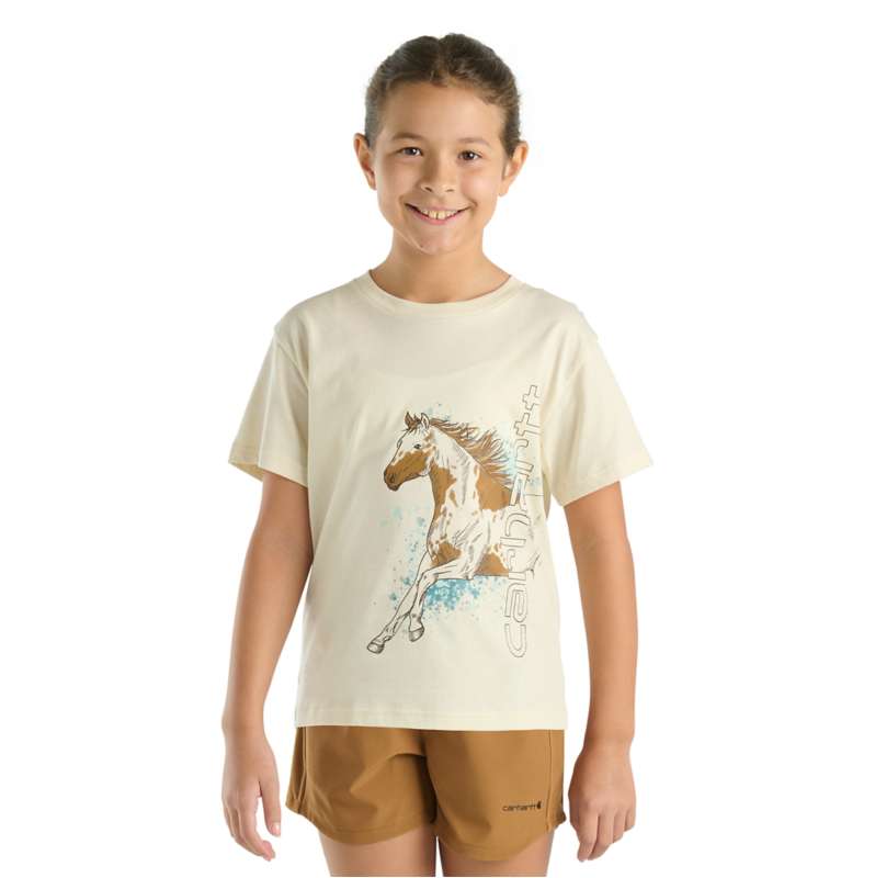 Carhartt  Chalk Girls' Short Sleeve Horse T-Shirt (Toddler/Child/Youth)