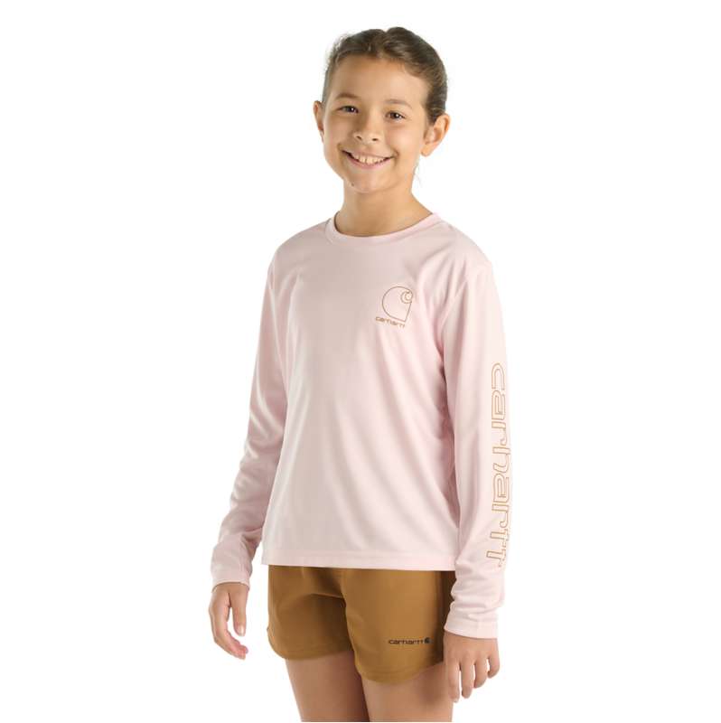 Carhartt  Soft Rose Girls' Force Sun Defender™ Long Sleeve T-Shirt (Toddler/Child/Youth)