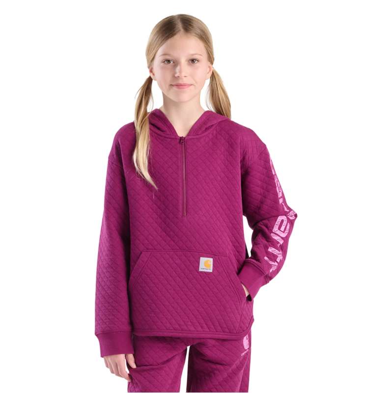 Carhartt  Gooseberry Girls' Long Sleeve Quilted Jersey Half-Zip Sweatshirt (Child/Youth)