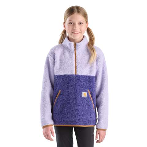 Детские худи Carhartt Girls' Long Sleeve Fleece Quarter-Zip Sweatshirt (Toddler/Child/Youth)