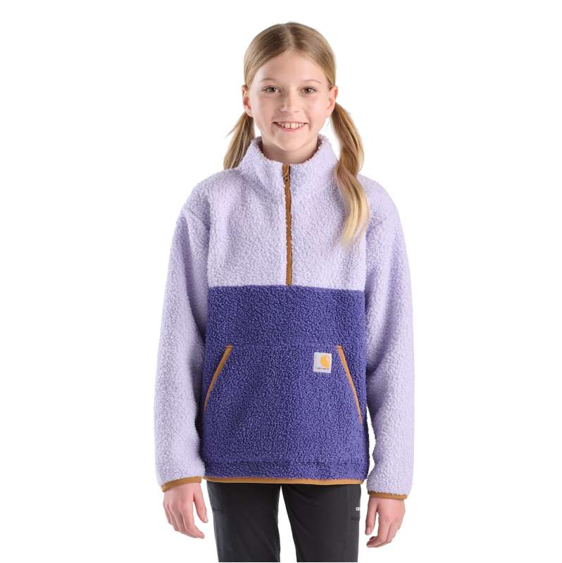Carhartt  Deep Ocean Girls' Long Sleeve Fleece Quarter-Zip Sweatshirt (Toddler/Child/Youth)