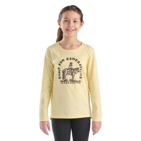 Детские футболки Carhartt Girls' Long Sleeve Generations T-Shirt (Toddler/Child/Youth)