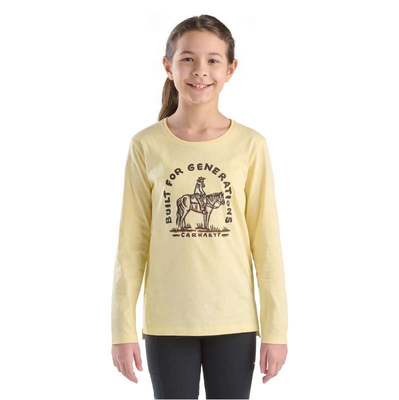 Carhartt  Cream Girls' Long Sleeve Generations T-Shirt (Toddler/Child/Youth)