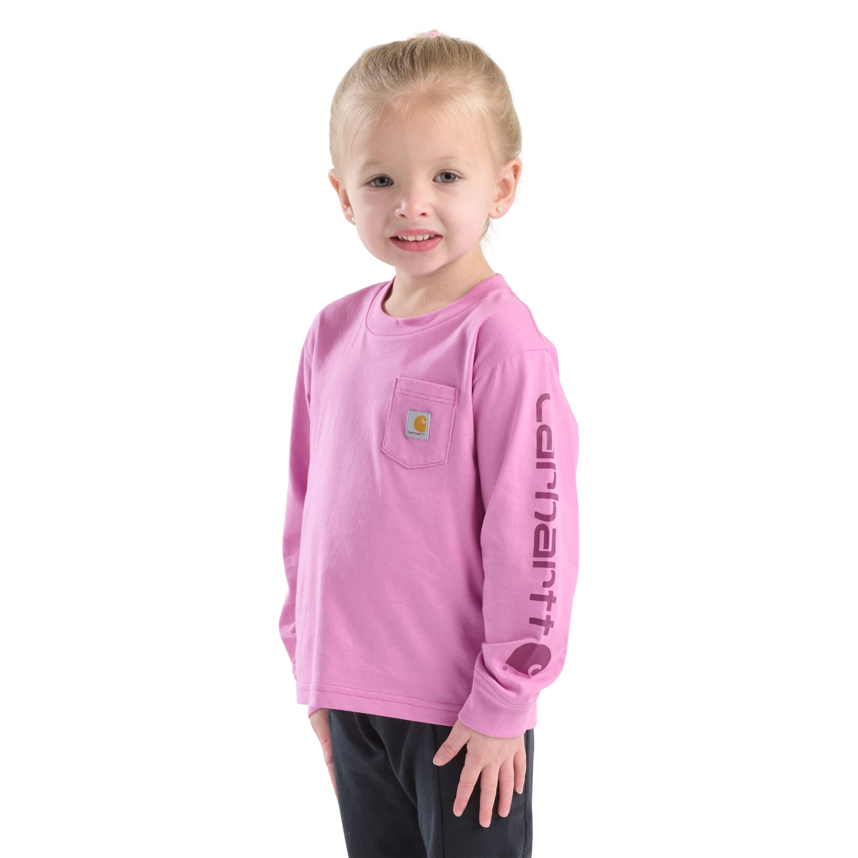 Additional thumbnail 1 of Girls' Long Sleeve Core Logo T-Shirt (Toddler/Child/Youth)