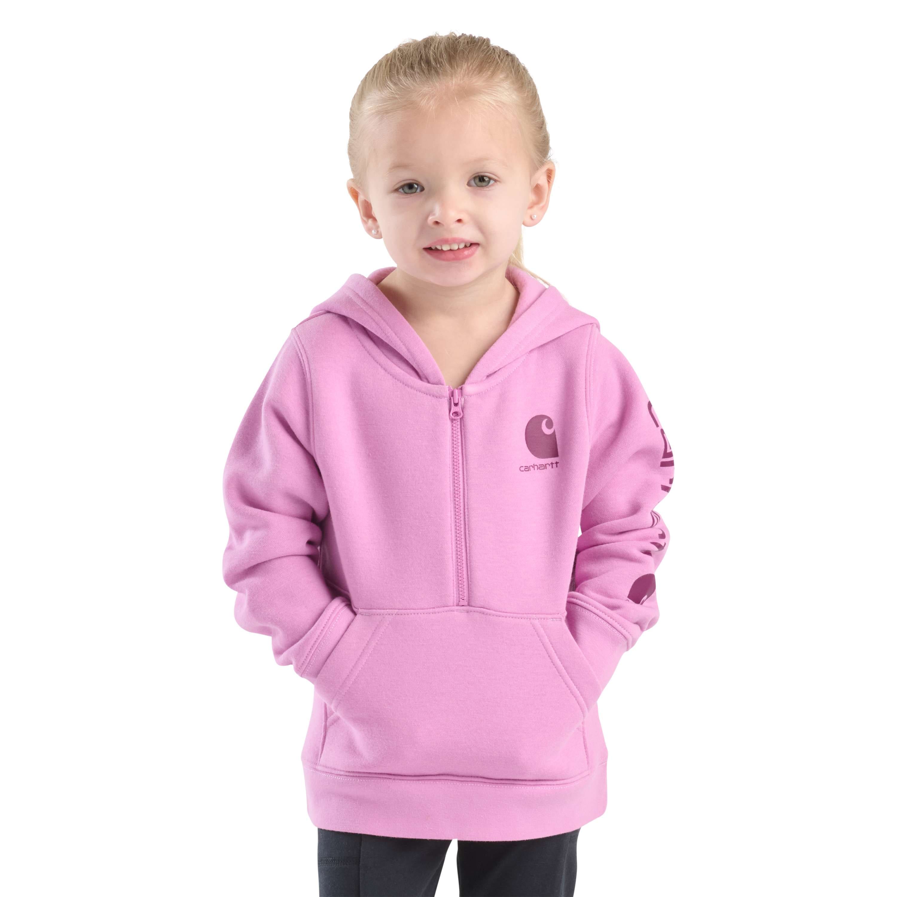 Additional thumbnail 1 of Girls' Long Sleeve Half-Zip Sweatshirt (Baby/Toddler)