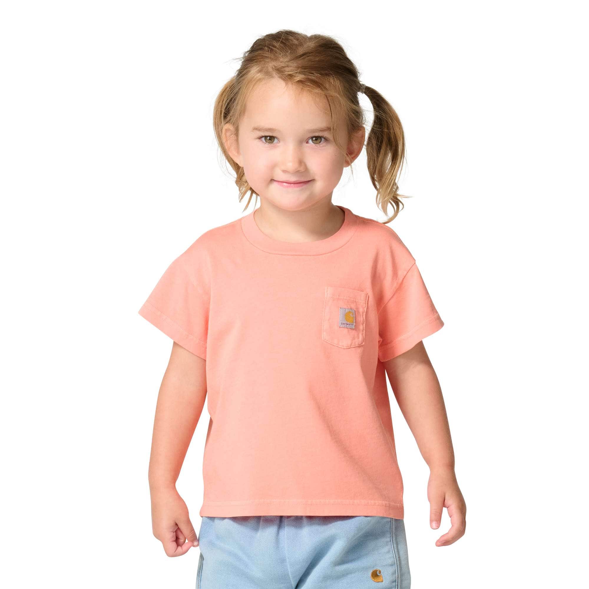 Carhartt Girls' Short Sleeve Re-Engineered Garment Dye Pocket T-Shirt (Child/Toddler/Youth)