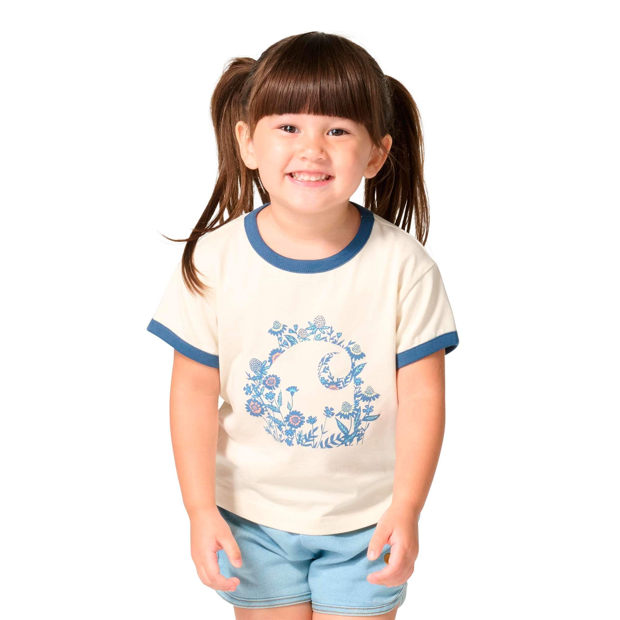 Carhartt Girls' Short Sleeve Floral "C" Ringer T-Shirt (Child/Toddler/Youth)