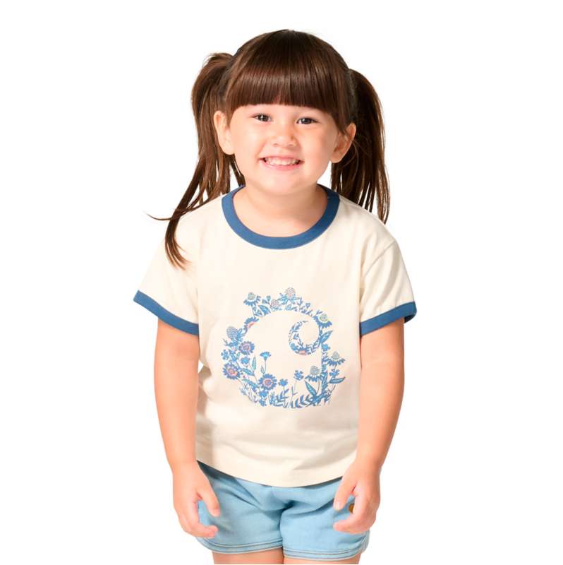 Carhartt  Chalk Girls' Short Sleeve Floral "C" Ringer T-Shirt (Child/Toddler/Youth)