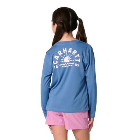 Детские футболки Carhartt Girls' Long Sleeve Force Sun Defender™ T-Shirt (Child/Youth)