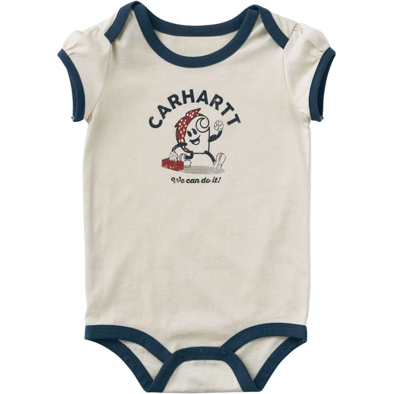 Carhartt  Chalk Girls' Short Sleeve Rosie Bodysuit (Baby)