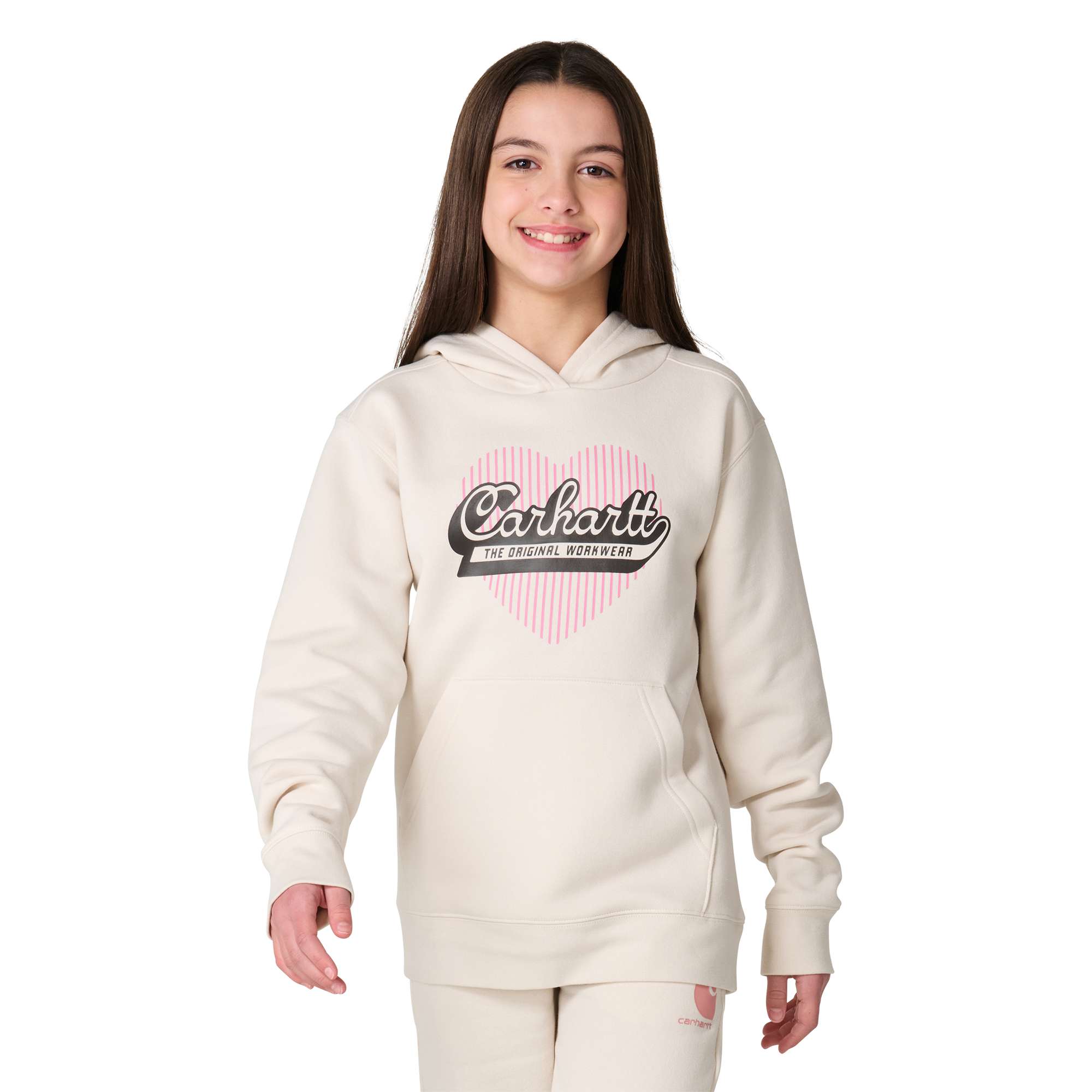 Carhartt Girls' Long Sleeve Heart Logo Sweatshirt (Toddler/Child/Youth)