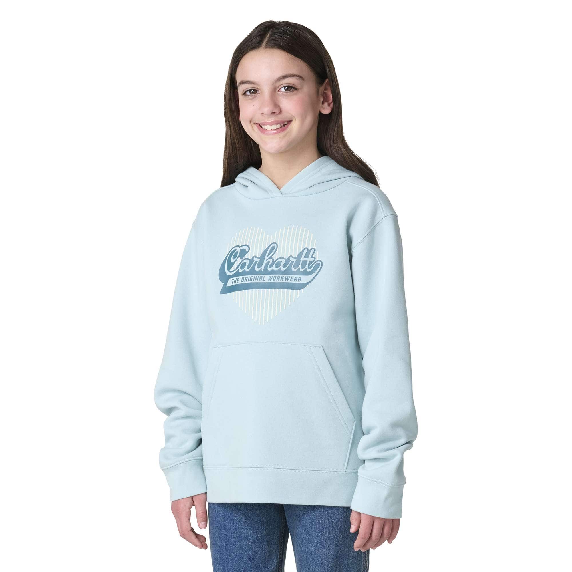 Carhartt Girls' Long Sleeve Heart Logo Sweatshirt (Toddler/Child/Youth)