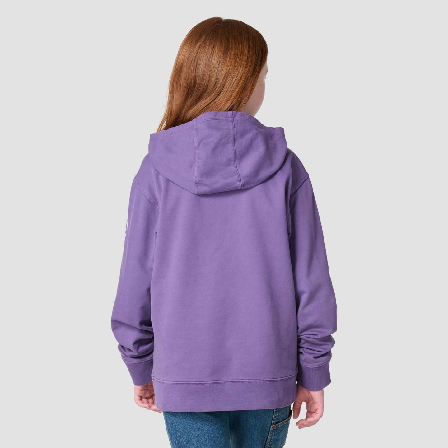 Худи Carhartt Long Sleeve Garment Dyed Hooded Sweatshirt для девочек, цвет: Виноградный — фото 2